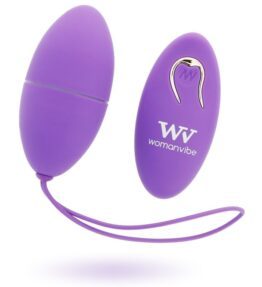 WOMANVIBE ALSAN EGG REMOTE CONTROL BLACK SILICONE PURPLE