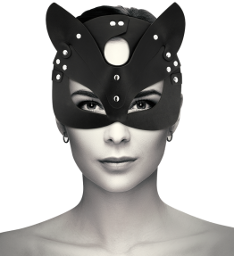 COQUETTE CHIC DESIRE MASCHERA IN PELLE VEGANA CON ORECCHIE DI GATTO