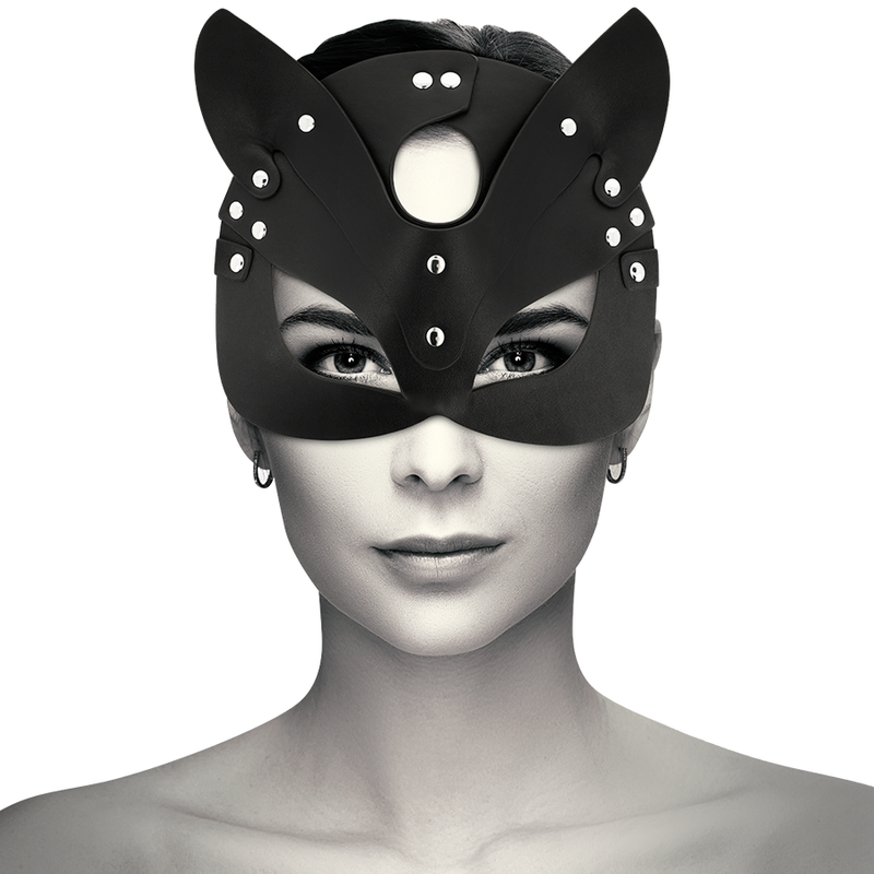 COQUETTE CHIC DESIRE MASCHERA IN PELLE VEGANA CON ORECCHIE DI GATTO