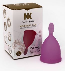 NINA CUP MENSTRUAL CUP SIZE PURPLE L 6 + 1 FREE