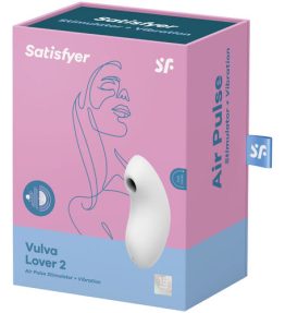 SATISFYER VULVA LOVER 2 STIMOLATORE DI IMPULSI D''ARIA E VIBRATORE - BIANCO