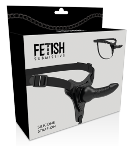 FETISH SUBMISSIVO CINTURINO IN SILICONE NERO 16CM REALISTICO