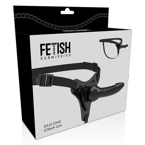 FETISH SUBMISSIVO CINTURINO IN SILICONE NERO 16CM REALISTICO_2