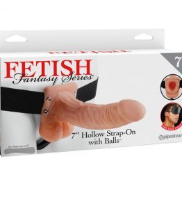 FETISH FANTASY SERIES 7 "HOLLOW STRAP-ON CON PALLINE 17,8 CM CARNE