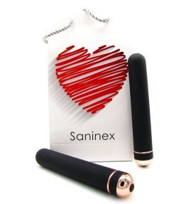 SANINEX ORGASMIC ELEGANCE - NERO E ORO 13 CM