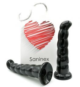 SANINEX DILDO SILICONE 19 CM BLACK