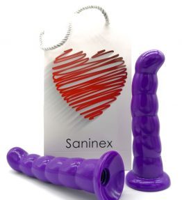 SANINEX DILDO IN SILICONE 19 CM LILLA