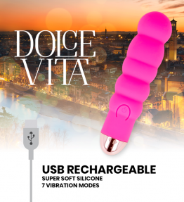 VIBRATORE RICARICABILE DOLCE VITA SEI ROSA 7 VELOCITÀ