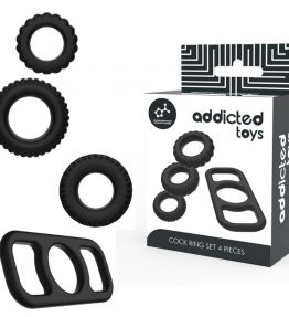 ADDICTED TOYS SET 4 anelli in silicone per il pene