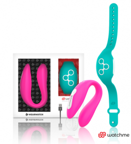 WEARWATCH DUAL PLEASURE WIRELESS TECHNOLOGY WATCHME FUCSIA / ACQUAMARINA