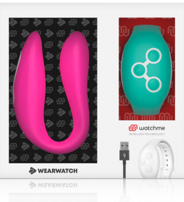 WEARWATCH DUAL PLEASURE WIRELESS TECHNOLOGY WATCHME FUCSIA / ACQUAMARINA