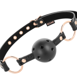 BEGME BLACK EDITION BALL GAG VEGAN IN PELLE