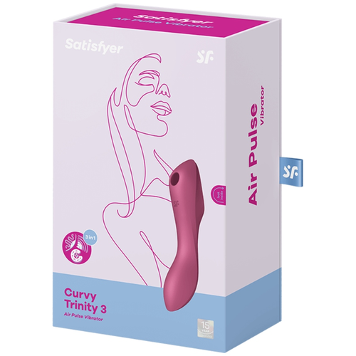 SATISFYER CURVY TRINITY 3 ESTIMULADOR CLITORIS – ROJO