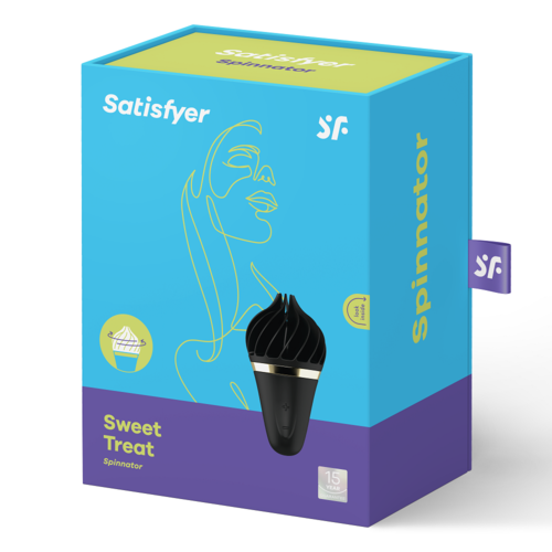 SATISFYER SWEET TREAT SPINNATOR - BLACK