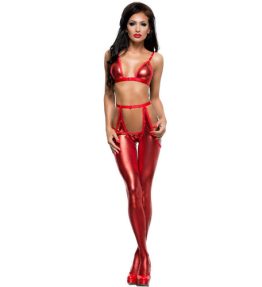 ME-SEDUCE ELIANE SET TRE PEZZI ROSSO S / M