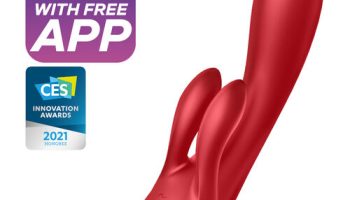 SATISFYER DOUBLE FLEX VIBRATOR APP - RED_1