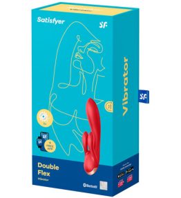 SATISFYER DOUBLE FLEX VIBRATOR APP - RED OPPURE BIANCO( DA RICHIEDERE )